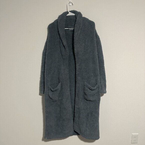 Barefoot Dreams Cozy Chic Robe Gray Womens Plus Size 1 No Waist‎ Tie - Picture 1 of 9